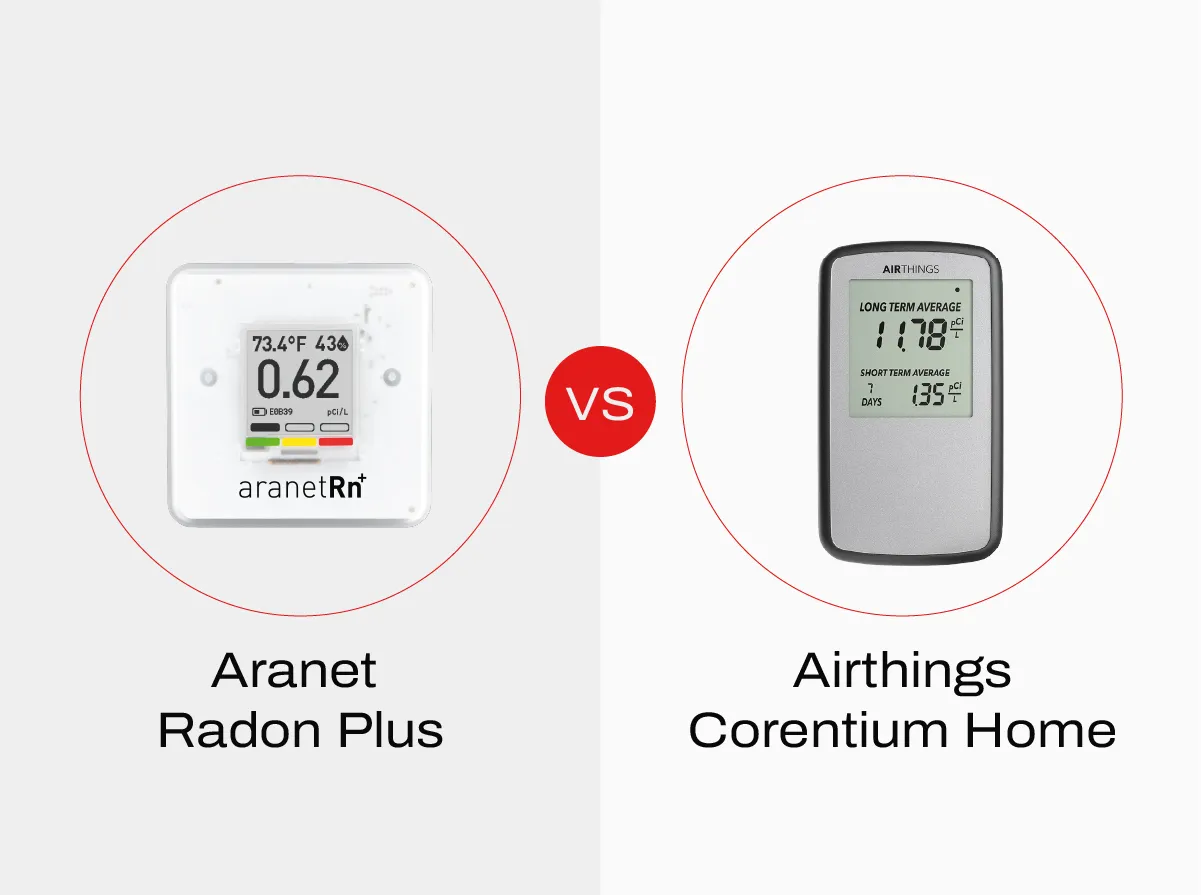 Aranet Radon Plus vs. Airthings Corentium Home