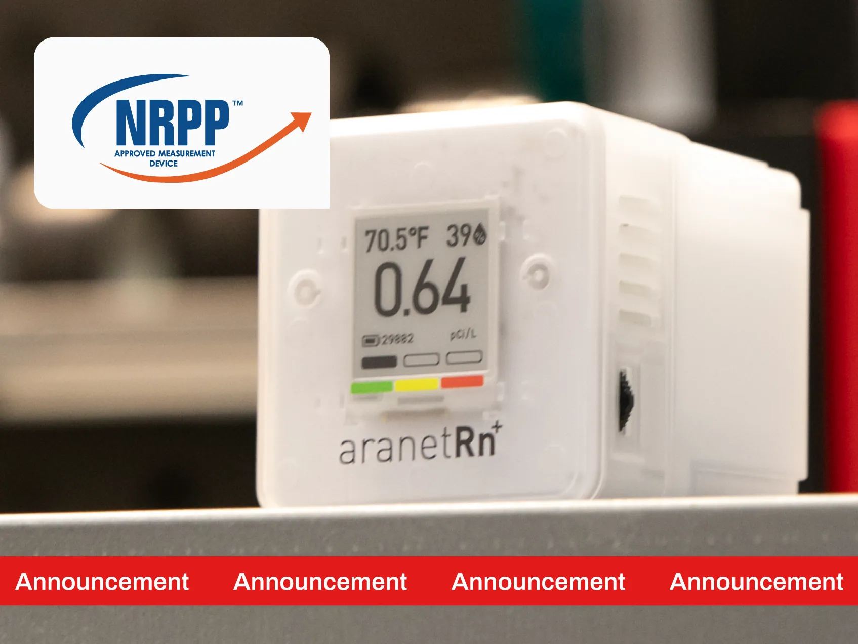 Aranet Radon Sensor Now NRPP Certified